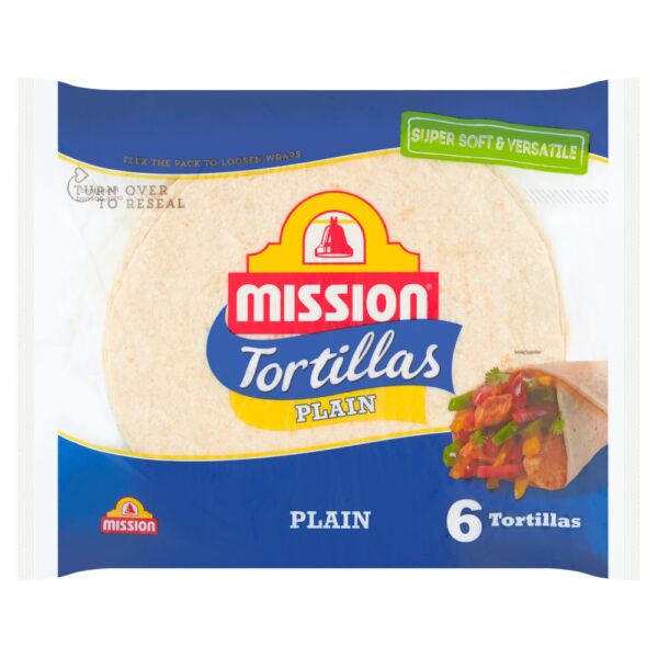 Mission Plain Tortilla Wraps 6 Pack