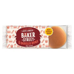 Baker Street 6 Pre-Sliced Burger Buns