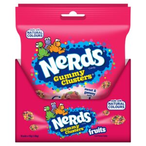 Nerds Fruit-Flavour Candy Gummy Clusters 10 X 113g (1.13kg)