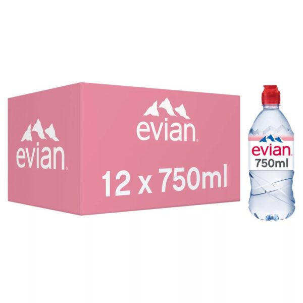 evian Still Natural Mineral Water 12 x 750ml