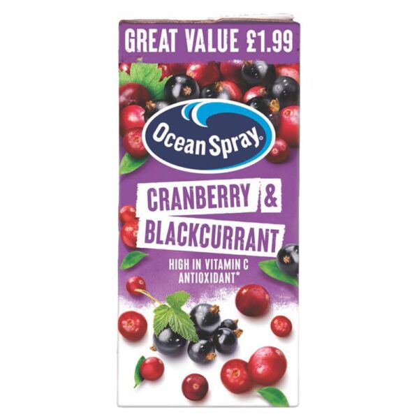 Ocean Spray Cranberry & Blackcurrant juice 1L PMP £1.99