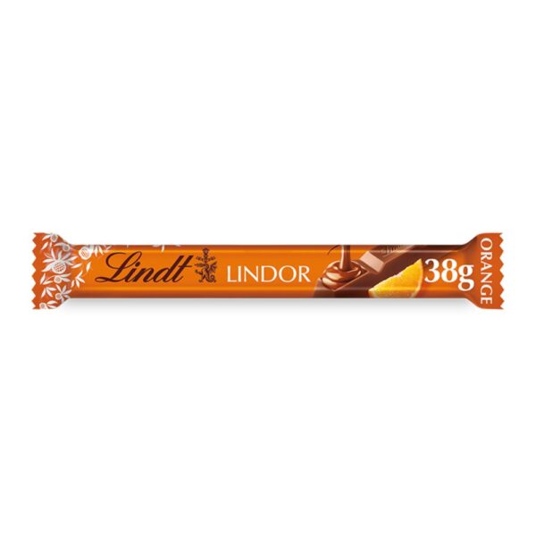 Lindt Lindor Orange Milk Chocolate Treat Bar 38g