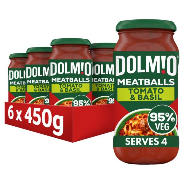 Dolmio Bolognese Meatball Tomato and Basil Pasta Sauce 450g