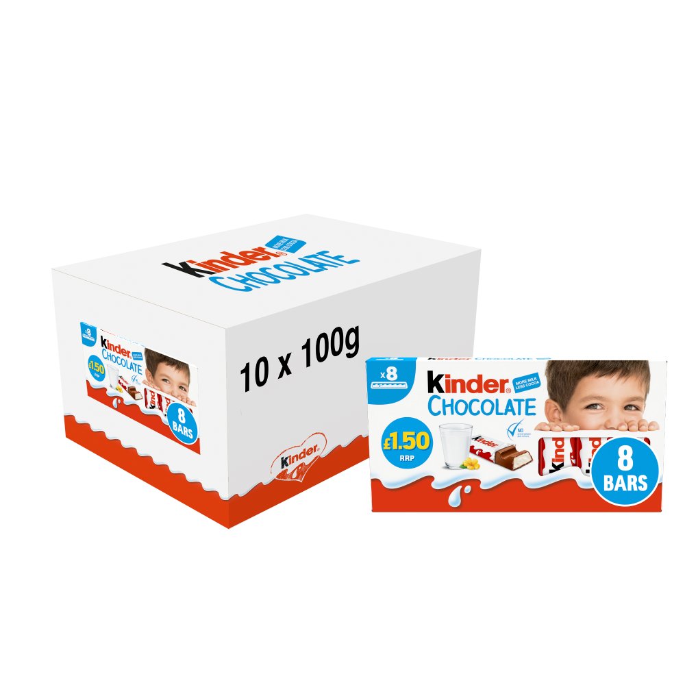 Kinder Chocolate Small Bars 8 x 12.5g (100g)