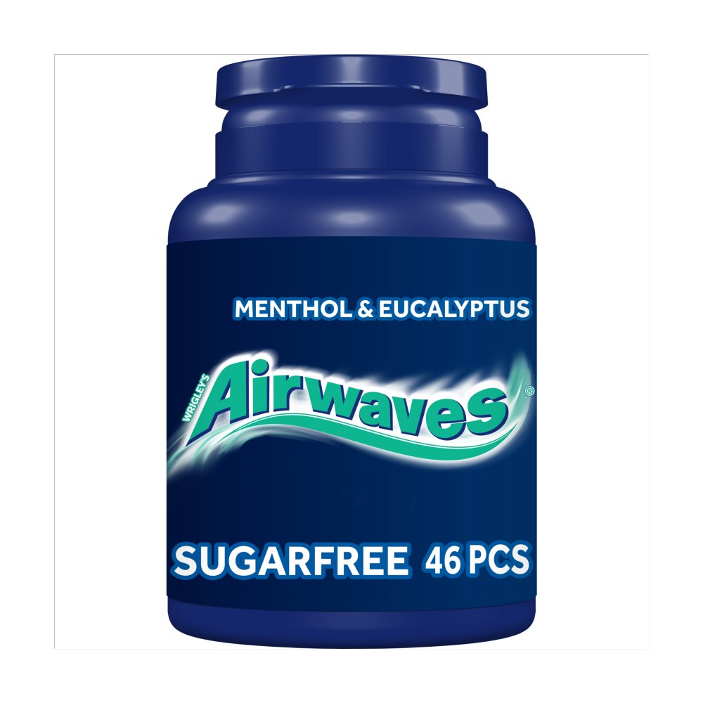 Airwaves Chewing Gum Bottle Menthol & Eucalyptus x46 Pieces