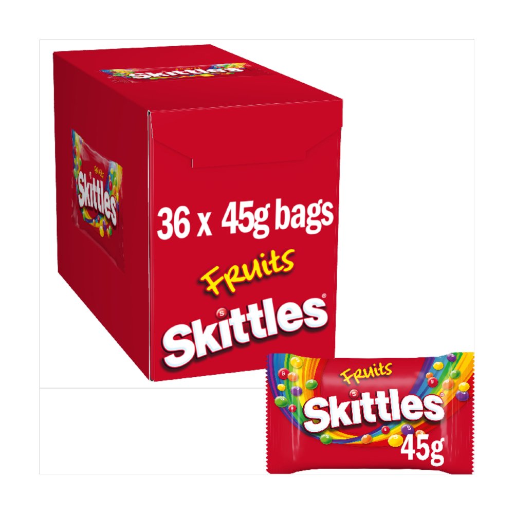 Skittles Chewy Sweets Bag Fruit Flavoured 45g