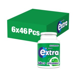 Extra Chewing Gum Bottle Sugar Free Spearmint x46 Pieces