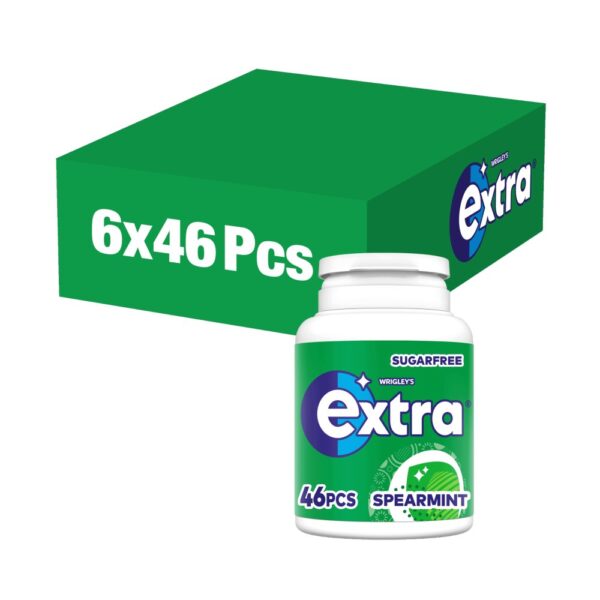 Extra Chewing Gum Bottle Sugar Free Spearmint x46 Pieces