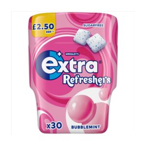Extra Refreshers Bubblemint Sugarfree Chewing Gum Bottle 30 Pieces £2.50 PMP