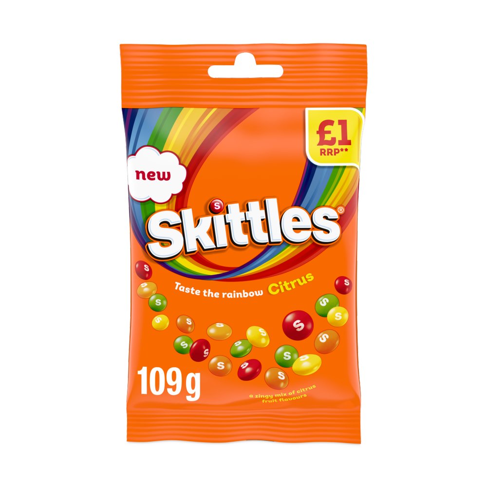 Skittles Citrus Vegan Sweets £1 PMP 109g