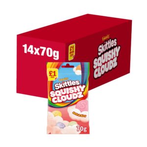Skittles Squishy Cloudz Chewy Sweets Fruit Flavoured Sweets Treat Bag £1 PMP 70g