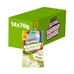 Skittles Squishy Cloudz Sour Sweets Fruit Flavoured Sweets Treat Bag £1 PMP 70g