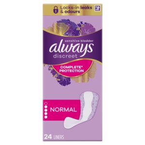 Always Discreet Incontinence Liners Normal 24 Panty Liners