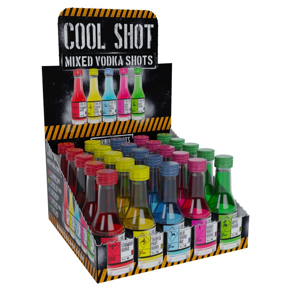 Cool Shot Mixed Vodka Shots 25 x 20ml (500ml)