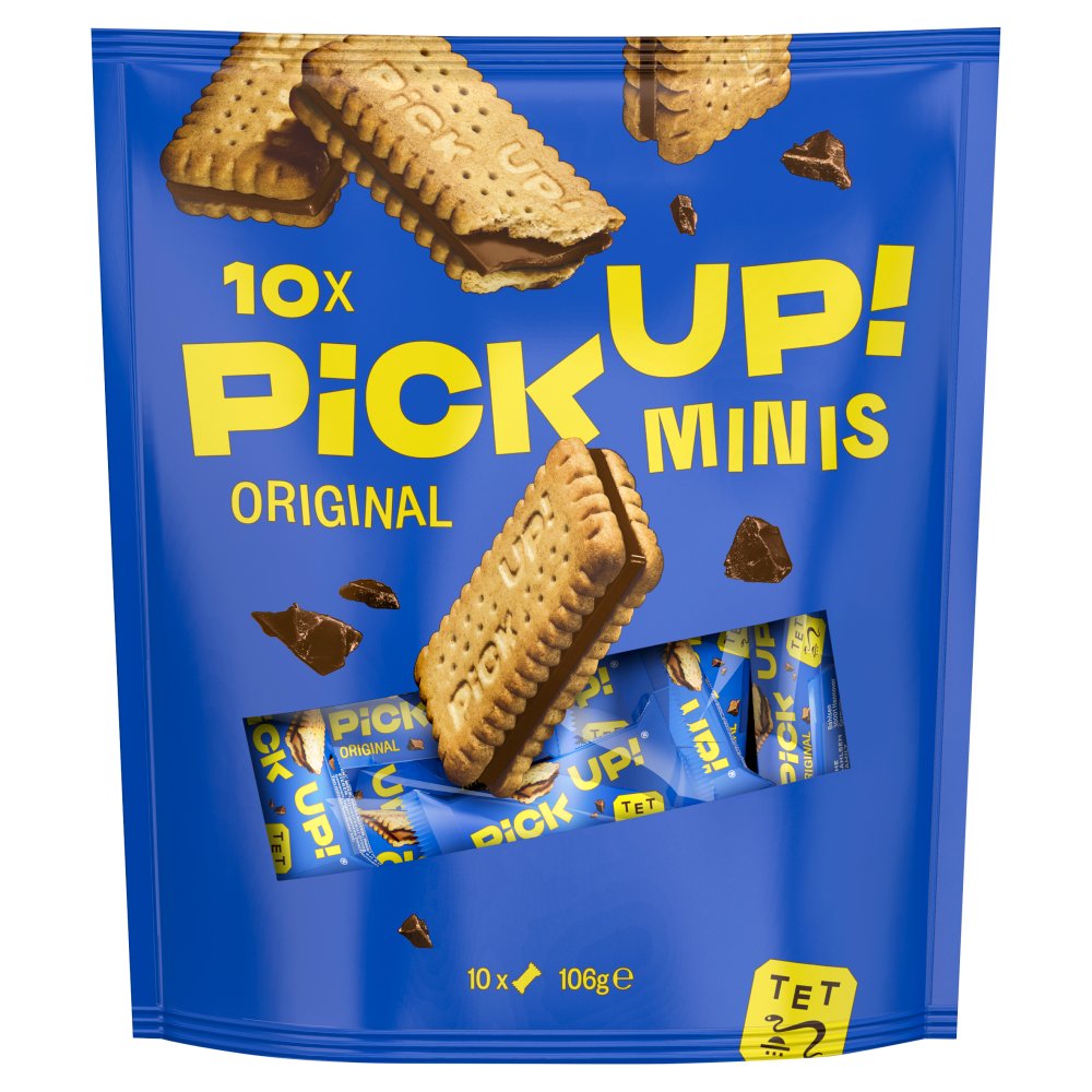 PiCK UP! Minis Milk Chocolate Biscuit Bars 10 pack