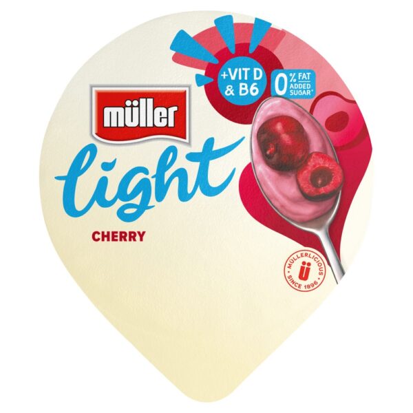 Müller Light Cherry Fat Free Yogurt 160g
