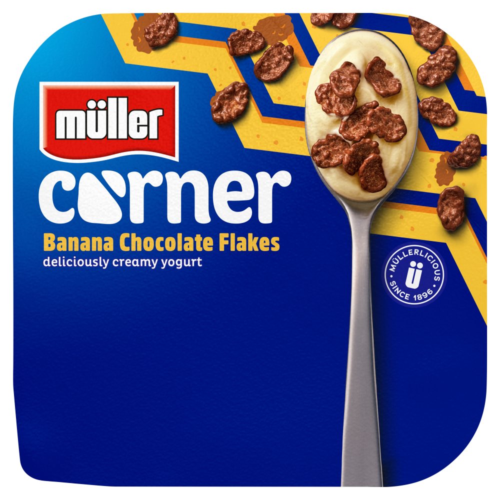 Muller Corner Banana Yogurt with Chocolate Flakes