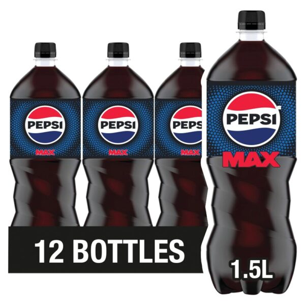 Pepsi Max No Sugar Cola Bottles 12 x 1.5L