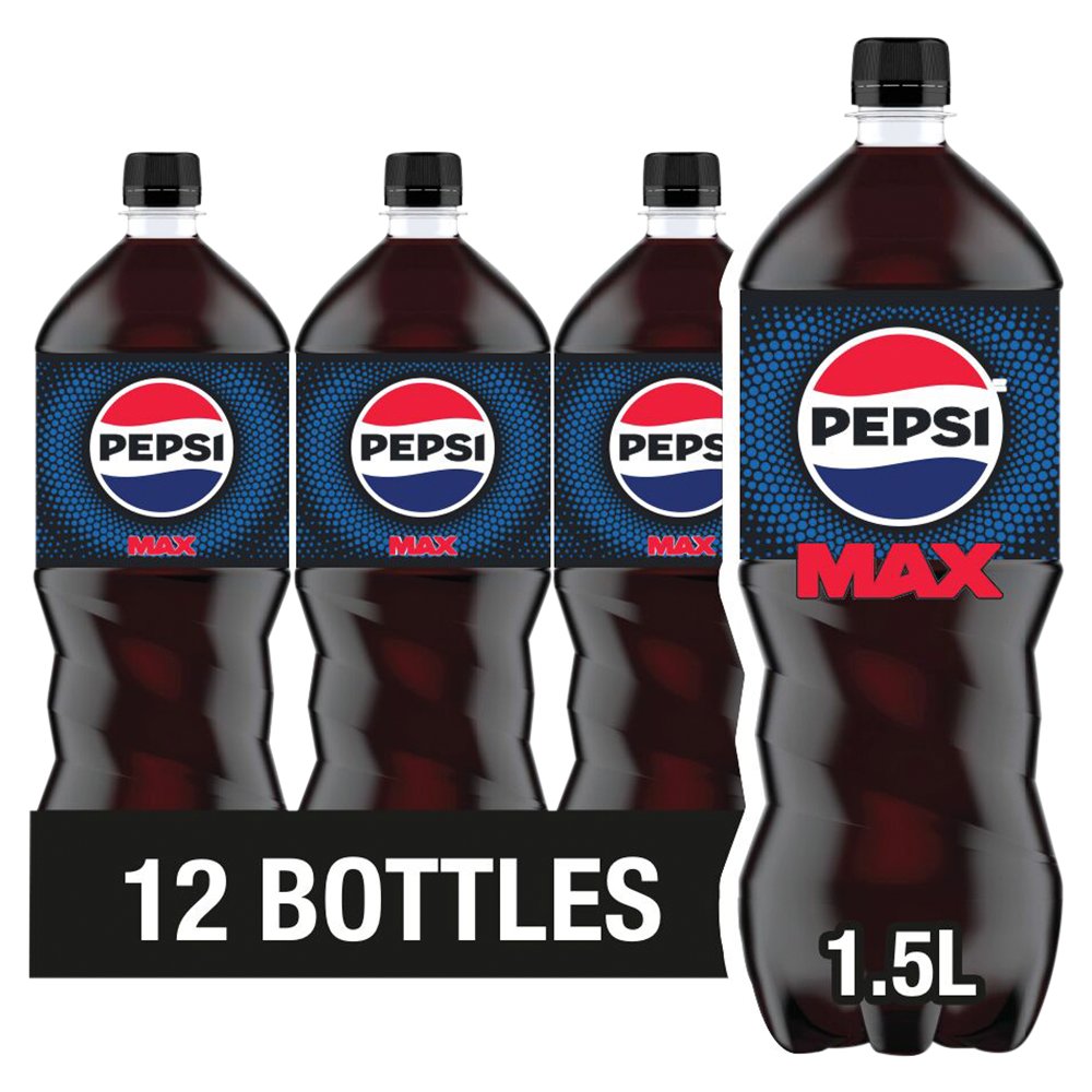 Pepsi Max No Sugar Cola Bottles 12 x 1.5L