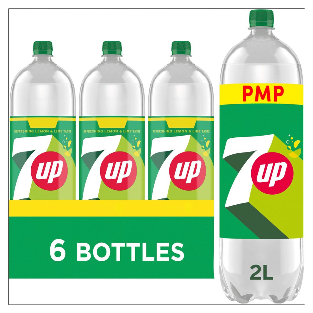 7UP Regular Lemon & Lime Bottle PMP 6 x 2L