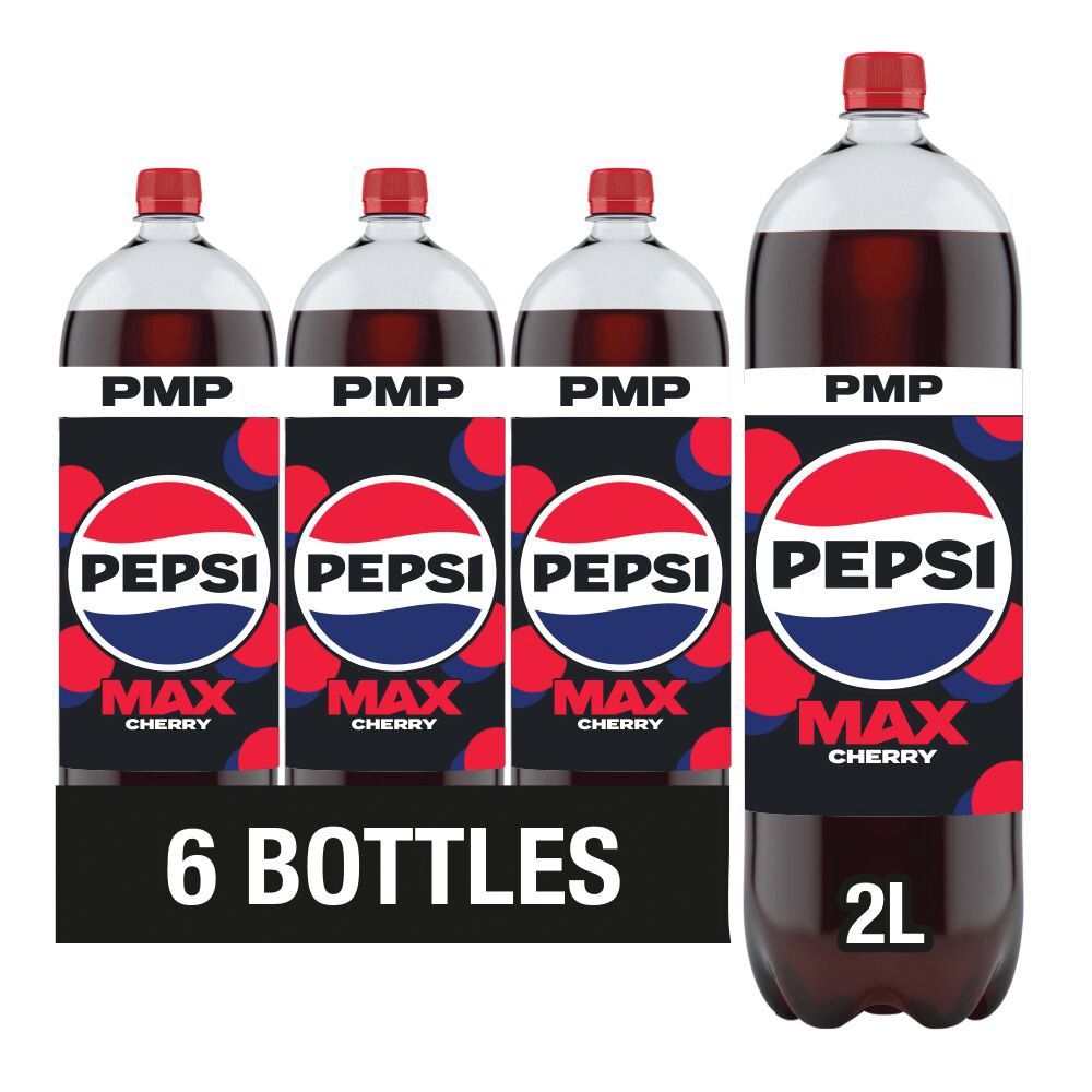 Pepsi Max Cherry No Sugar Cola Bottle PMP 2L