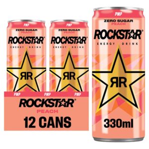 Rockstar Peach Energy Drink Can PMP 330ml