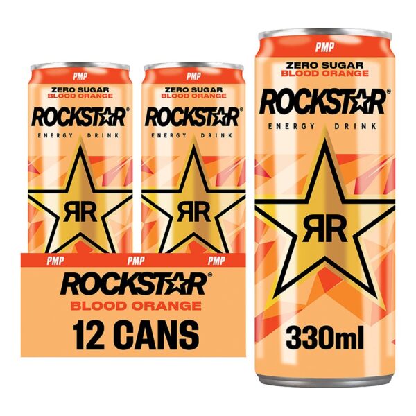 Rockstar Blood Orange Energy PMP Can 330ml