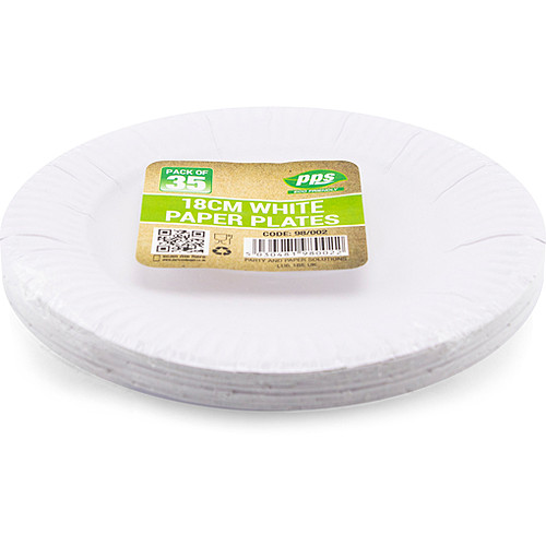 Pps Paper Plates White 18cm
