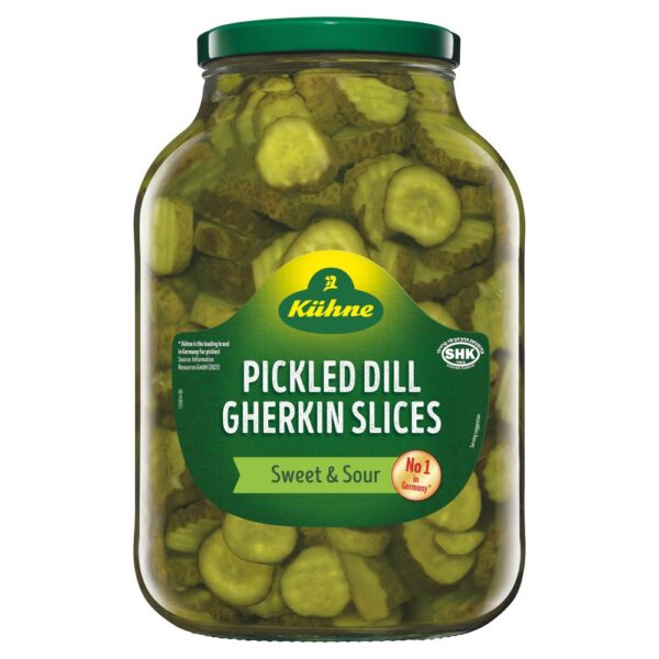 Kühne Pickled Dill Gherkin Slices 2450g