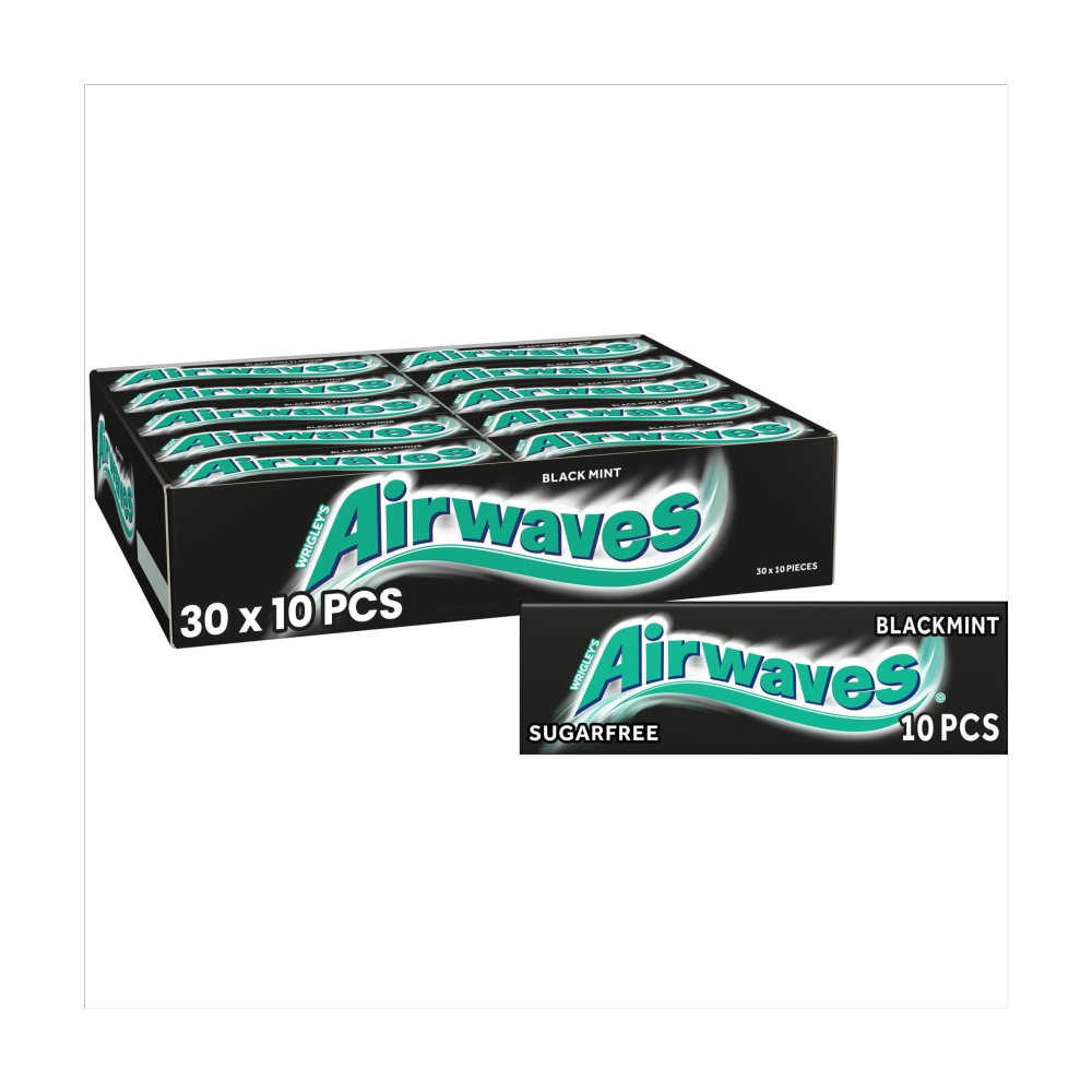 Airwaves Chewing Gum Black Mint x10 Pieces