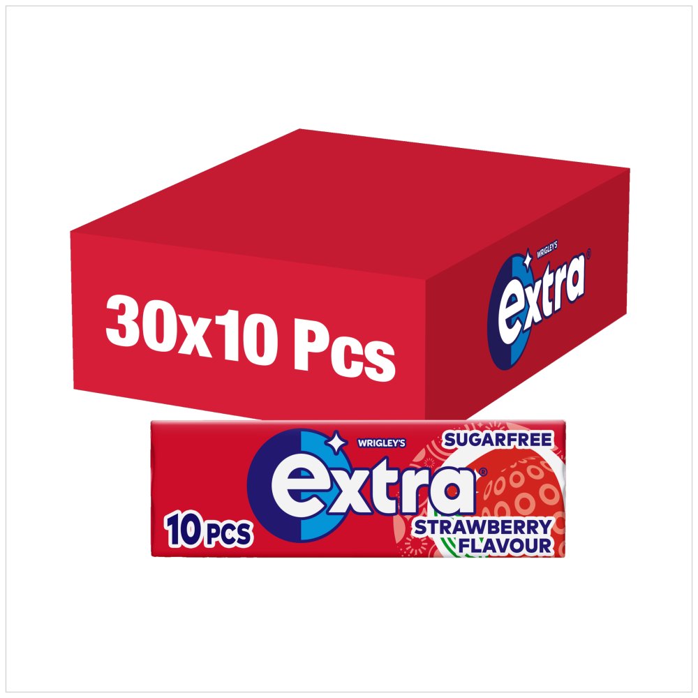 Extra Chewing Gum Sugar Free Strawberry x10 Pieces
