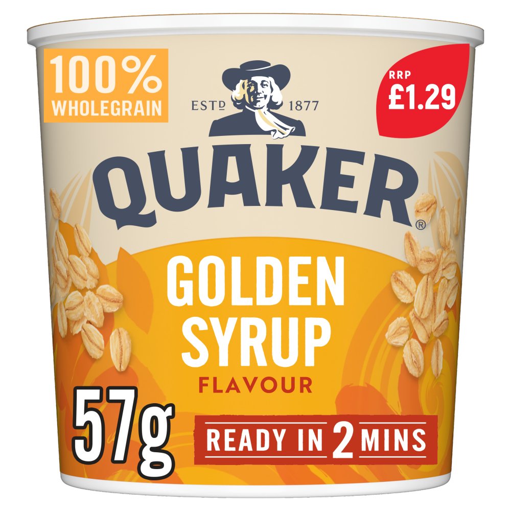 Quaker Oat So Simple Golden Syrup Porridge Pot RRP £1.29 PMP 57g