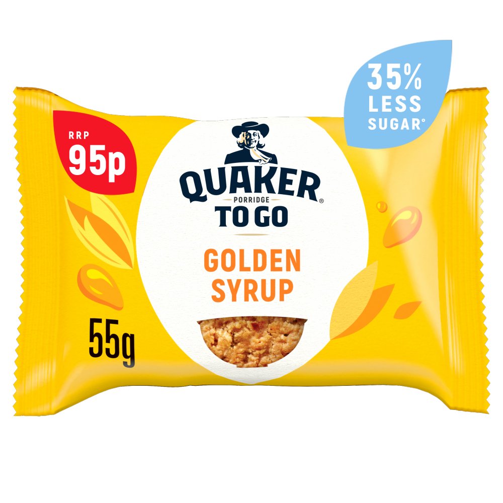 Quaker Porridge To Go Golden Syrup Breakfast Bar 95p RRP PMP 55g
