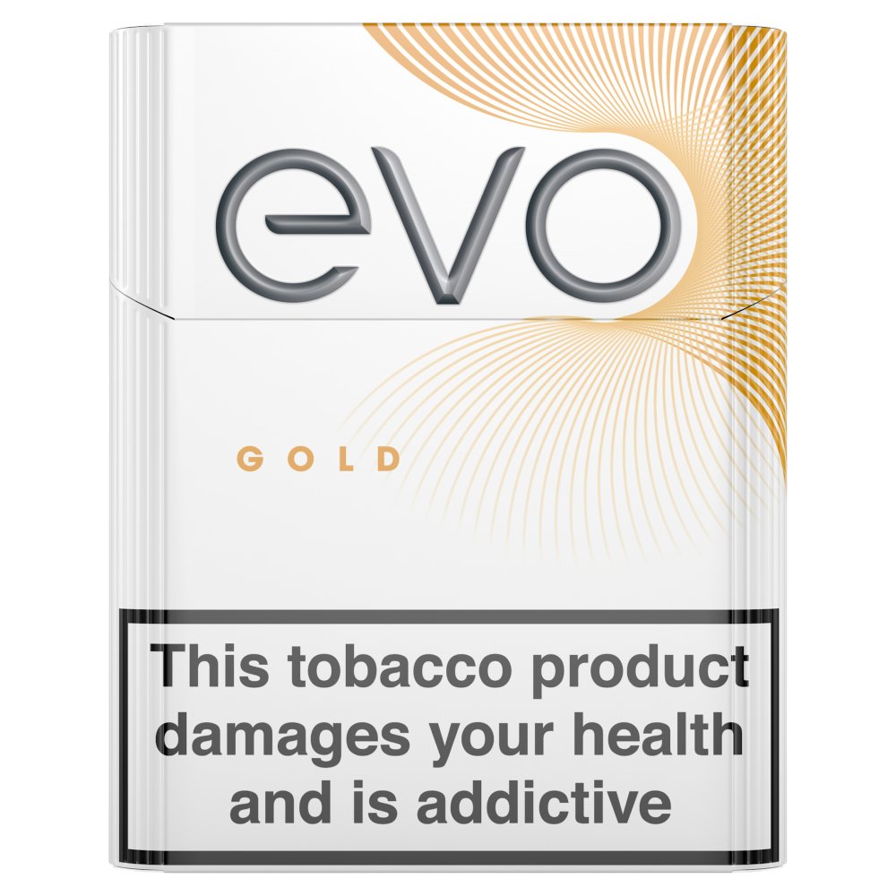 EVO Gold Tobacco Sticks, Designed Exclusively for Heating, Pack of 20