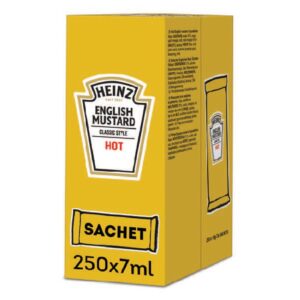 Heinz English Mustard Hot Sachets 250 x 7ml
