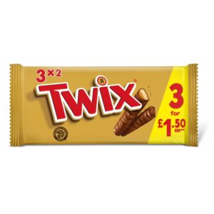 Twix Caramel & Milk Chocolate Fingers Biscuit Snack Bars Multipack £1.50 PMP 3x40g