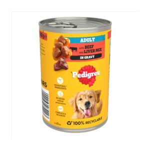 PEDIGREE® Adult Wet Dog Food Chunks in Gravy with Beef 400g Can