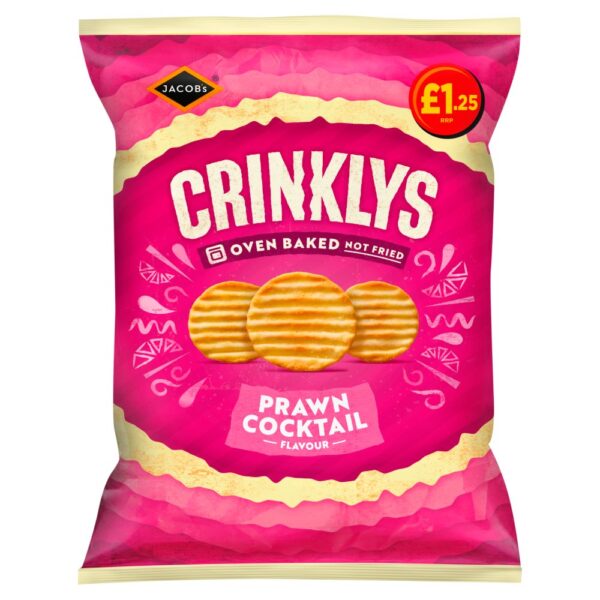 Jacob's Crinklys Prawn Cocktail Flavour 90g, PMP £1.25