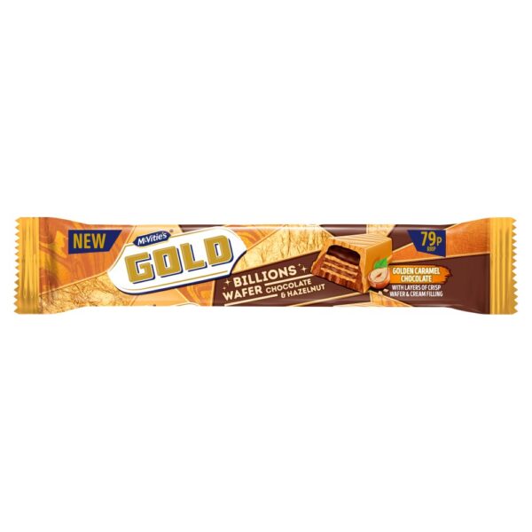 McVitie's Gold Billions Wafer Chocolate & Hazelnut 39g RRP 79p