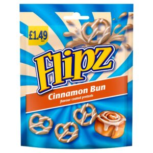 Flipz Cinnamon Bun Flavour Coated Pretzel Snacks £1.49 PMP 80g