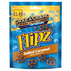 Flipz Salted Caramel Flavour Coated Pretzel Snacks £1.49 PMP 80g