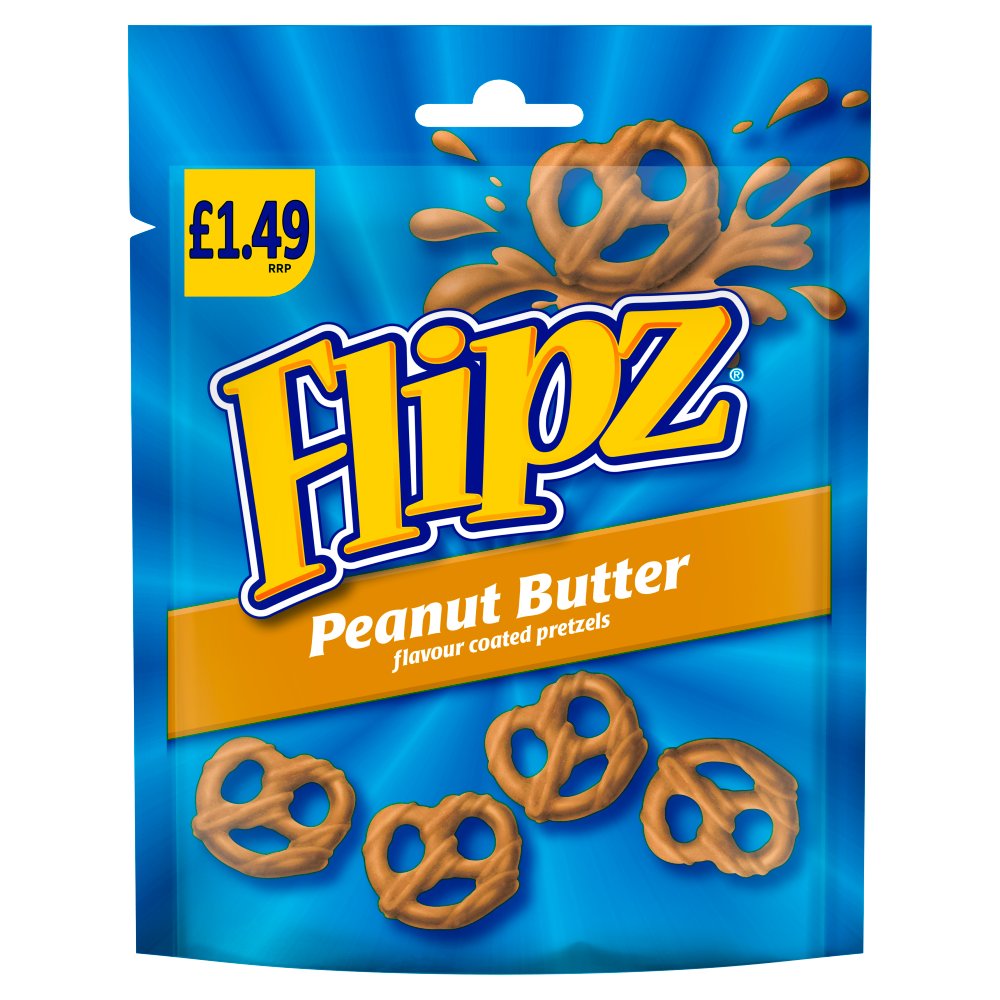 Flipz Peanut Butter Flavour Coated Pretzel Snacks £1.49 PMP 80g
