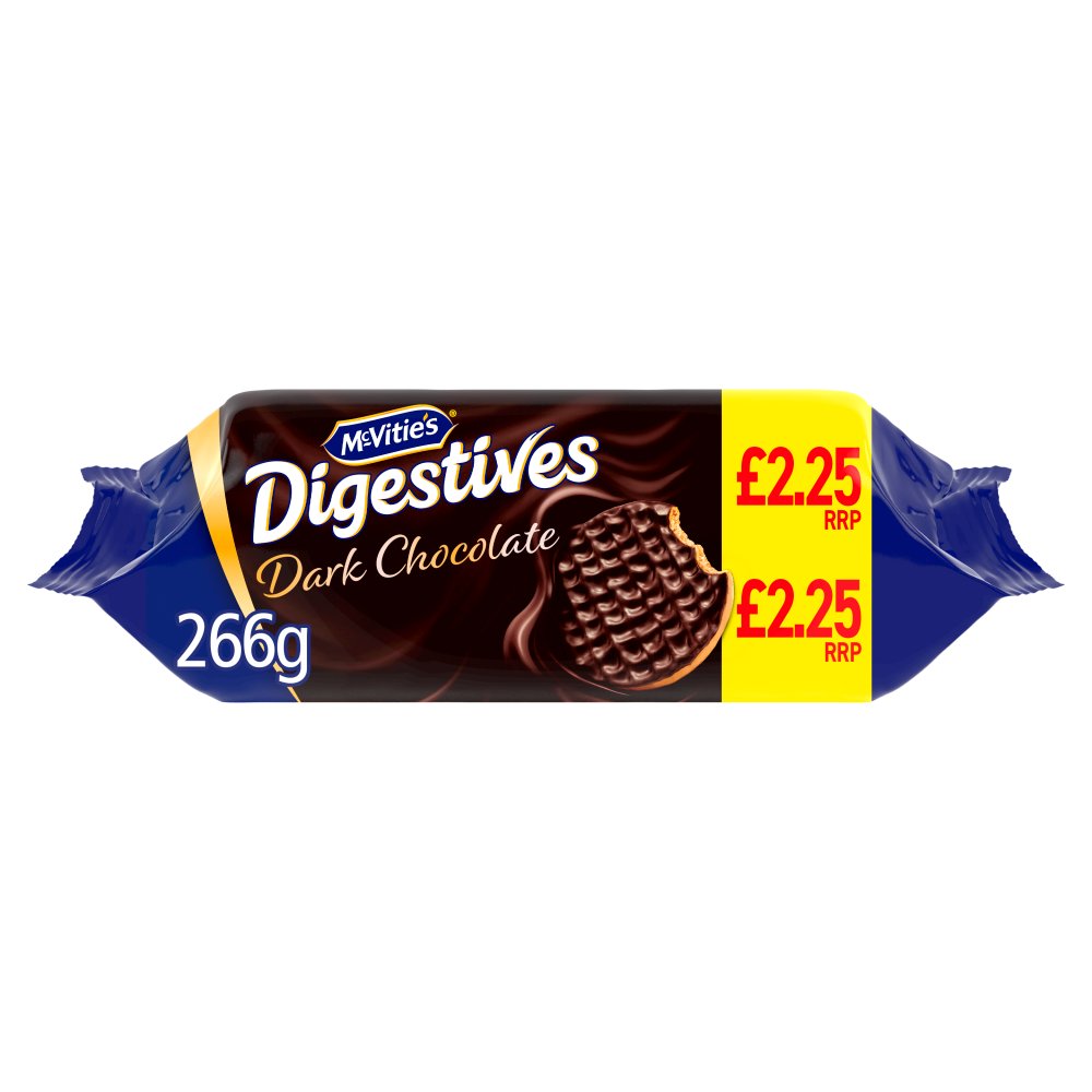 McVitie's Dark Chocolate Digestive Biscuits 266g PMP £2.25