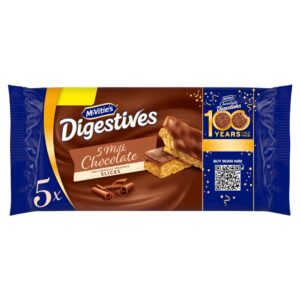 McVitie's Digestives Milk Chocolate Slices Cake Bars 5 x 22.8g PMP £1.49