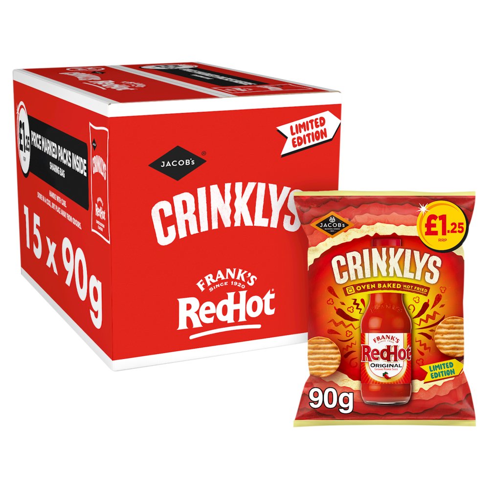 Jacob's Crinklys Limited Edition Frank's RedHot 90g