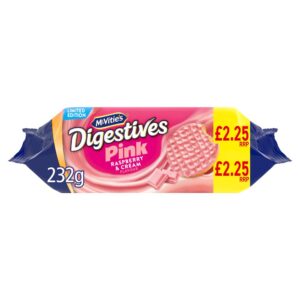 McVitie's Limited Edition Digestives Pink Raspberry & Cream Flavour 232g
