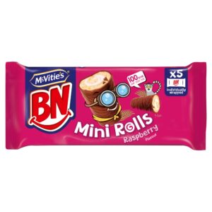 McVitie's BN Raspberry Mini Rolls Cake Bars Multipack 5 x 21.8g, 109g