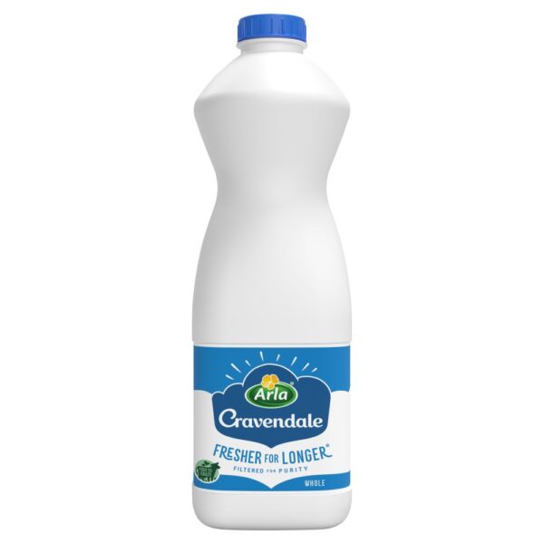 Arla Cravendale Filtered Fresh Whole Milk 1L Fresher for Longer