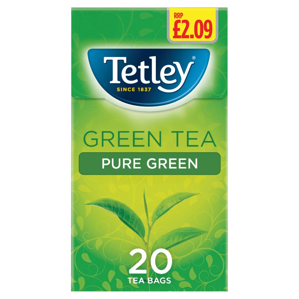 Tetley 20 Pure Green Tea Bags 40g