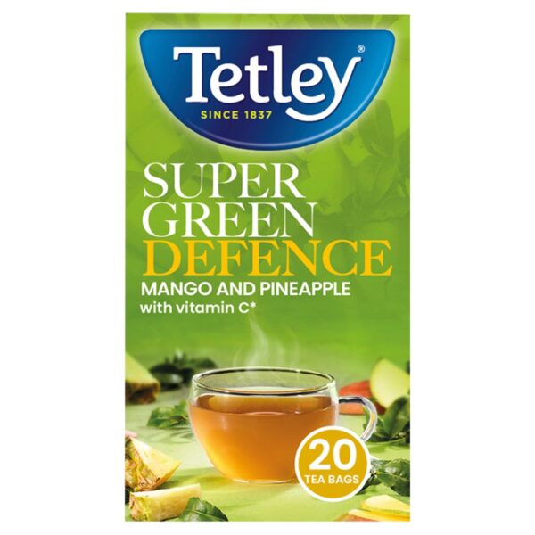 Tetley Super Green Defence Mango and Pineapple 20 Tea Bags 40g